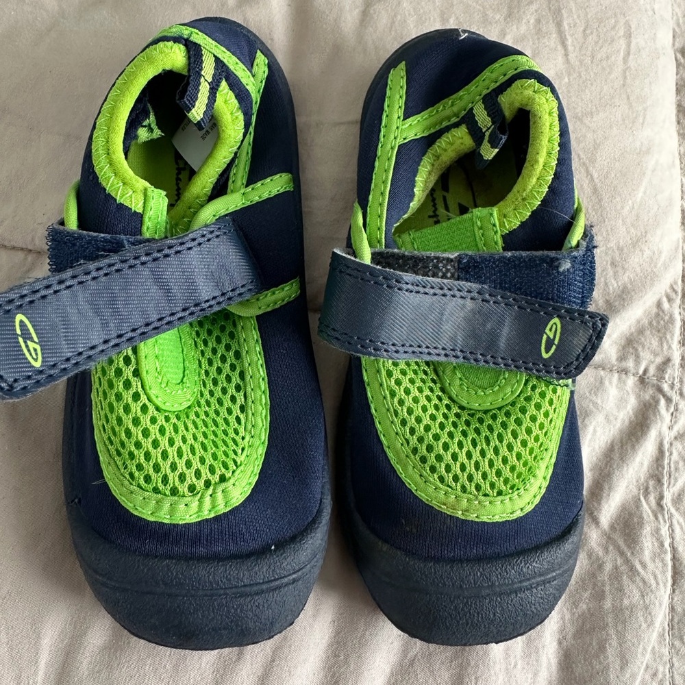 Champion Kids Navy and Lime Water Shoes